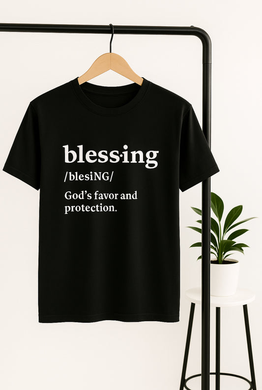 Blessing Definition Tee (black text)