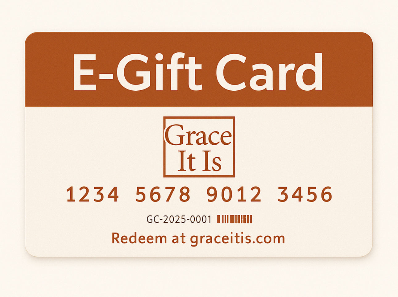 Grace it is Gift card