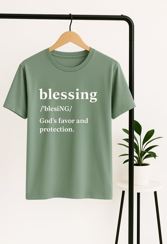 Blessing Definition Tee (black text)